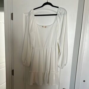 Altar’d State White Long-Sleeve Dress
